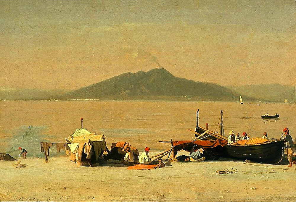 mount vesuvius from marina grande